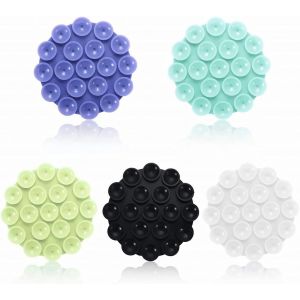 5pcs Silicone Ventouse T&eacute;l&eacute;phone Support pour Alimentation Mobile Support de T&eacute;l&eacute;phone Portable Voiture Supports Polyvalent Porte T&eacute;l&eacute;phone Voiture Mobiles (Noir, Blanc, Bleu, Vert, Violet) - Neuf