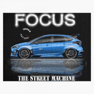 Puzzle en bois Ford Focus - La machine de course 300 pièces 38x26 cm jouet décoration mura - Neuf