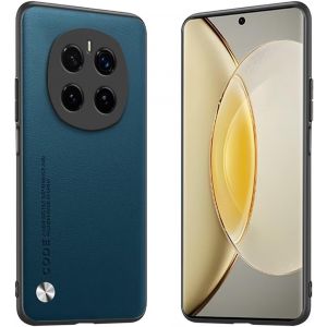 Kal-&Eacute;tui Adapt&eacute; &Agrave; Honor Magic7 Pro 5g (6.8""), Housse Coque En Cuir M&eacute;tallique De La S&eacute;rie Code - Saphir - Neuf