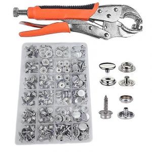 Kit De Boutons-Pression Pince R&eacute;glable Pour Boutons-Pression,Kit D'outils De Boutons-Pression Avec Jeu De Boutons-Pression Pour - Neuf