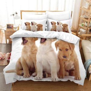Chiot Et Chaton Pcs Housse De Couette Ensemble De Housse De Couette Imprim&iquest;&iquest; D Taie D'oreiller Parure De Lit Linge De Lit Double&pound;&iquest;Xcm&pound;&copy; - Neuf