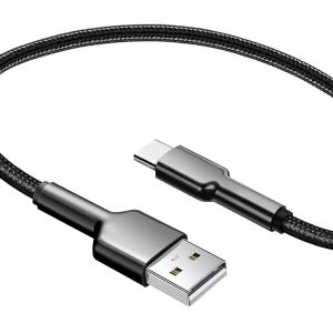 KALANKA-USB C Fast Charging Cable 1 m USB A to USB C Fast Charging Cable QC 3.0 3A/66W Nylon Data Cable Compatible with Samsung Galaxy S22, iPad, MacBook, iPhone16 15, Huawei, Xiaomi, etc. - Neuf