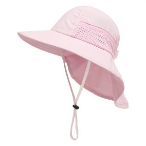 Chapeau De Soleil Rose (M) Pour Bébé, Fille Et Garçon, Chapeau De Protection Pour Enfants - Neuf