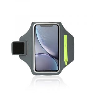 Gris Brassard de Sport avec Airpods fermeture à Glissière de la Poche, pour iPhone 13/12/11 Pro/X/XR/XS/8/7/6 Samsung Galaxy A51s/A30s/S10/S10+/S9/S8/S7/S6, Jusqu'à 6.9"", Touch ID, - Neuf