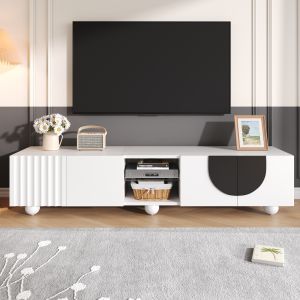 Meuble TV moderne, support TV, panneau TV, support TV bas - Neuf