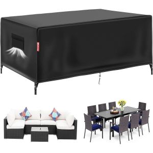Ulteronixshop-Housse Table De Jardin, Housse Salon ,210 D Housses Pour Mobilier De Jardin, Pour Si&egrave;ges D'ext&eacute;rieur, Canap&eacute;s Et Autres Bache De Protection Exterieur (213*132*74cm) - Neuf