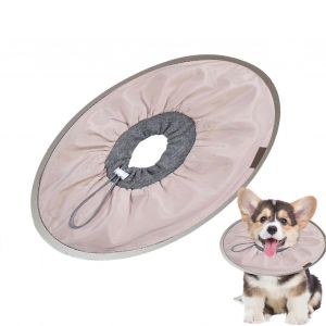 Chien De Récupération De Collier De Chat Et De Récupération De Collier Pour Lécher Les Plaies Réglable Léger Et Doux Du Cône De Collier, Rose Clair, Taille M - Neuf