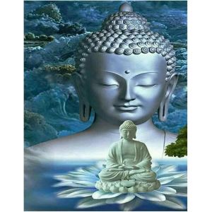 Ayuhr-Diamond Painting Carré 40x50 Cm Peinture Diamant Bouddha Diamond Painting Paysage Wunderland Pochoir Fleur De Lotus Broderie Diamant Grand Format Peinture Par Numéros Pierres Carree Mosaïque Ad - Neuf