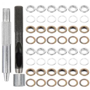 Oeillets Oeillets Ensemble Oeillets En M&eacute;tal Bouton Avec Outils Pour Chaussures V&ecirc;tements Artisanat Bronze 8mm 100pcs - Neuf