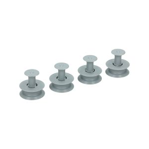 4 Roulettes panier supérieur d'origine Lave-vaisselle (481252888113 NILFISK BAUKNECHT IGNIS KITCHENAID RADIOLA BRANDT ROSIERES IKEA WHIRLPOOL LADEN WHIRLPOOL) - Neuf