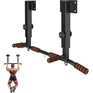Barre De Traction Robuste Réglable En Hauteur Jusqu'à 200 Kg Avec Poignées Antidérapantes Équipement D'entraînement De Force Pour La Maison Et La Salle De Sport[Ela710337] - Neuf