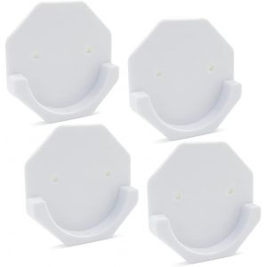 Lot de 4 supports adhésifs pour tringle à rideau de douche, sans perçage, muraux - Neuf