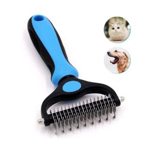 R&acirc;teau De Toilettage Double Face Pour Chiens Et Chats - Outil De Toilettage Anti-Emm&ecirc;lement, S&ucirc;r Et Durable Avec Poign&eacute;e Ergonomique - Neuf