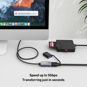 C&acirc;ble d'extension USB 3.0 5M,tress&eacute; en nylon Compatible avec Webcam,Appareil photo,T&eacute;l&eacute;phone,Hub USB,Souris,Clavier,Imprimante,Disque dur,Casque d'&eacute;coute - Neuf