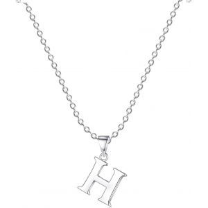 Tianyi-Collier Initial En Argent - Collier Pendentif Lettre En Acier Inoxydable 316l Pour Femmes Collier Initial En Argent Exquis Collier Lettre - Neuf
