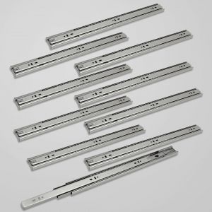 Glissi&egrave;res Pour Tiroirs Glissi&egrave;re &Agrave; Billes &Agrave; Fermeture Automatique Glissi&egrave;res Pour Tiroirs 45mm &Agrave; Extension Totale 450mm 20 Pi&egrave;ces - Neuf