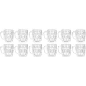 12 Pièces Mini Chopes à Bière Simulation Verre Cristal Clair 1.4 Cm Mini Verres à Bière Ensemble Modèle de Bière pour la Fête de Maison de Poupée Poupées et Jouets rembourrés - Neuf