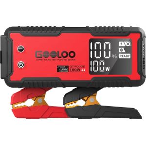 lbgwp60-Booster Batterie Voiture 4000 A, Pinces Supersafe Intelligentes, Jump Starter Démarrage Rapide 12V Voiture + Grand Ecran D'Affiche, Pour Tous Essence Et 10 L Diesel - Neuf