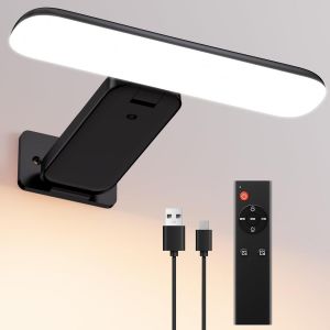 Lampe pour Tableau Batterie Rechargeable,Applique Murale d'int&eacute;rieur LED Sans Fil,3 Temp&eacute;ratures de Couleur,T&eacute;l&eacute;commande,&Eacute;clairage d`Art et Galerie,Lumiere pour Cible de Fl&eacute;chettes Photo mural,Noir - Neuf