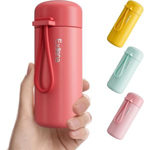 Mini Gourde Isotherme 150ml, Petite Bouteille Isotherme En Acier Inoxydable Pour Boissons Chaudes Et Froides, Mini Flask Facile &Agrave; Transporter - 100% &Eacute;tanche (Rouge) - Neuf