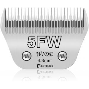5FW Lames Larges et Amovibles pour Le toilettage des Animaux,compatibles avec Les tondeuses Andis,Oster A5,KM10/45/Masterclip A5,Longueur de Coupe 1/4"" (6,3 mm) - Neuf