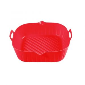 Plateau De Friteuse &Agrave; Air Pour Rev&ecirc;tement De Friteuse &Agrave; Air,Panier En Silicone,Plateau De Cuisson De Four R&eacute;utilisable,Po&ecirc;le &Agrave; Pizza Antiadh&eacute;sive,Accessoires De Cuisine.Red - Neuf
