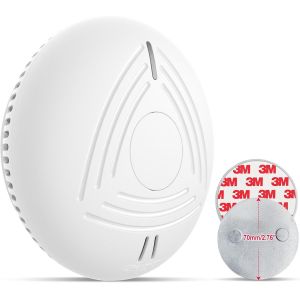 JEXNOVASHOP-DAYTECH Detecteur de Fumée avec 10 Ans Pile¿ Installation Facile Alarme Incendie détecteur fumée sans Percage avec Support Magnétique, Idéal pour Maison, Appartement et Location (Lot de 1 - Neuf