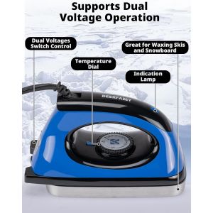 Fer A Cire Ski Snowboard, Reglage Temperature, Double Tension 100-125v/220-240v - Neuf