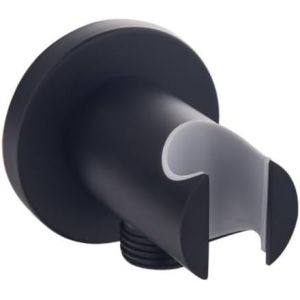 JGD-&iquest; Support de douche rond avec sortie murale coud&eacute;e en laiton chrom&eacute; de 1,27 cm pour tuyau de douche &agrave; main - Connecteur de valve murale pour salle de bain - Neuf