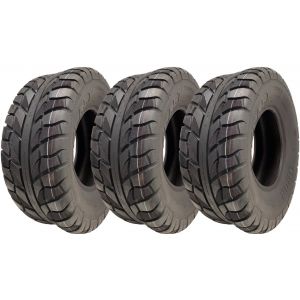 25x10.00-12 (255/65-12) ATV Tyres 6ply WP08 OBOR Beast 54N Road Legal (Set of 3) - Neuf