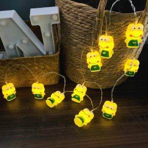 Kal-Jolies Guirlandes Lumineuses En Forme De Grenouille,Grenouille Décoratif Fée Lampe Alimenté Par Batterie Pour Fête, Noël, Halloween, Mariage (1.65m/10led, Princesse Grenouille) - Neuf