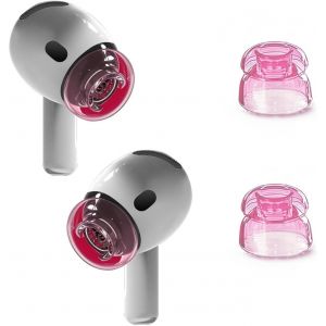 Embouts de Rechange pour Airpods 3&4 avec Trou de Réduction du Bruit,Bouchons d'oreille de Remplacement en Silicone Souple Antidérapant avec Boîte de Rangement Portable.[D286] - Neuf
