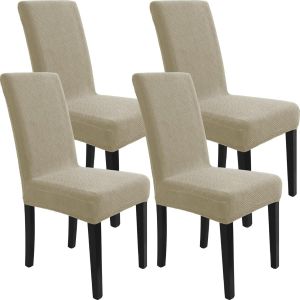 ERSHI-Housse De Chaise 4 Pieces, Extensible Housse De Chaise Salle À Manger, Protection Chaise Housse Moderne Universel, Protege H[307] - Neuf