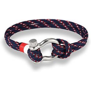 Eryi-Bracelet Nautique Manille En Acier | Homme Et Femme | Cuir D'acier Inoxydable - Neuf