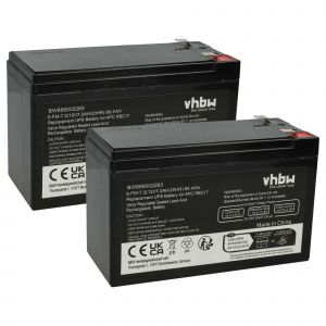 vhbw 2x Batterie compatible avec APC BE700-SP, BE700-RS, BE700-UK, BE750G, BE725BB, BE750G-CN, BK650EI, BK650-AS, BE700-KR ASI (7,2Ah, 12V, AGM) - Neuf