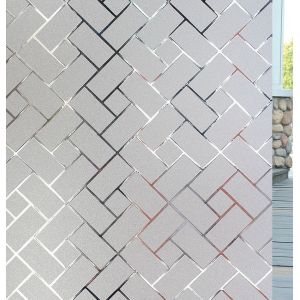 Film de confidentialité pour fenêtre, film électrostatique givré, anti-UV, non adhésif, opaque, décoratif, pour salle de bain, cuisine, chambre à coucher, bureau, 45 x 200 cm - Neuf