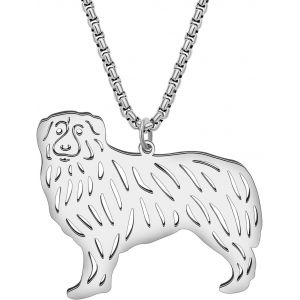 Kal-Collier De Chien Cute Avec Pendentif En Acier Inoxydable Plaqué Or 18k Bijoux De Mode Pour Chien Cadeaux Pour Femme Filles Maman Chien - Neuf