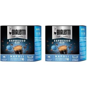 CMWS-BIALETTI u2013 Café Napoli - 16 Capsules Mokespresso « I Caffè d`Italia » - Café Intense u2013 Arôme Cacao Amer (Lot de 2) - Neuf