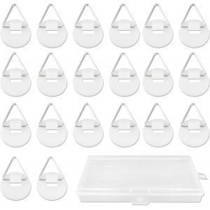 KALANKA-50 Pi&egrave;ces Supports Adh&eacute;sifs invisibles Attache Cadre Adh&eacute;sif Supports Verticaux Adh&eacute;sifs pour Plaques Murales Muraux Crochet Accroche Tableau Sans Percer pour Cadres Photo Assiettes Art D&eacute;cor - Neuf