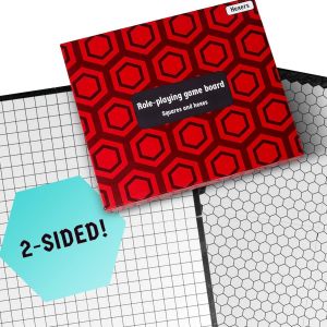 Play-Role Playing Game Board: Vinyl Mat Alternative-Dungeons And Dragons D&d Dnd Pathfinder Rpg Play Compatible-27''x23''-1'' Squares On One Side, 1'' Hexes On The Other-Foldable & Dry Erase - Neuf
