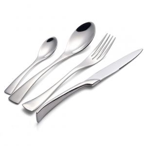 Ensemble De Couverts 4 Pièces,Or,Acier Inoxydable,Ustensiles D'argenterie,Mariage En Acier,Vaisselle Cultery - Neuf