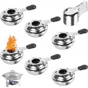 Jexnovashop-Lot De 6 Br&ucirc;leurs &Agrave; Fondue : R&eacute;cipient &Agrave; P&acirc;te Combustible En Acier Inoxydable, Br&ucirc;leur &Agrave; P&acirc;te Portable, Mini Br&ucirc;leur &Agrave; Alcool En Acier Inoxydable, P&acirc;te Combustible Pour R&eacute;cipient De Maint - Neuf