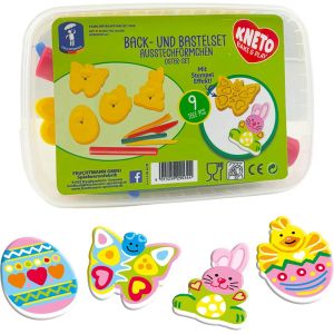 Kneto Bake & Play Kit De P&acirc;tisserie Et De Bricolage Pour Enfants De P&acirc;queslapinpoussinpapillon?ufs De P&acirc;quesemporte-Pi&egrave;ces 3d De Qualit&eacute; Alimentaire Pour Jouer Et P&acirc;tisserie - Neuf