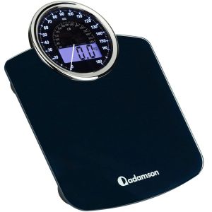 lbgwp60-Pèse-Personne Hybride + Nouveau + 2-En-1 Digital Et Analogique - Jusqu'À 180 Kg - Verre Trempé Épais - Grand Écran - Lecture Facile - Neuf