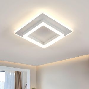 Plafonnier Led Moderne, 30w Lampe De Plafond Blanc Carr&eacute;, Luminaire Plafonnier Led Acrylique Pour Salon Cuisine Couloir, Lumi&egrave;re Naturelle 4500k - Neuf