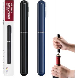 Mevronisshop-2 Pcs Tire-Bouchon Pompe &Agrave; Air 2-En-1 Avec Coupe-Capsule, Ouvre-Bouteille &Agrave; Pression D'air Pour Bouteilles Pour Maison, Restaurant, F&ecirc;te, Cadeaux Pour Les Amateurs De Vin - Neuf