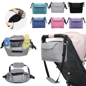 Organisateur De Poussette Pour B&eacute;b&eacute;, Sac D'accessoires De Poussette, Grand Espace Pour Toutes Les Poussettes, Violet - Neuf