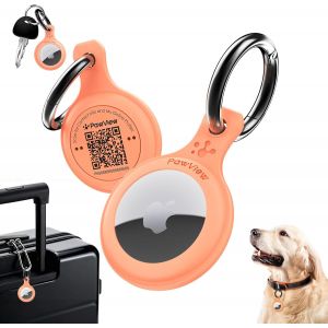 VornixorSarlshop-Compatible avec la Coque Compatible avec AirTag pour Chiens et Chats, Pendentif pour Animal de Compagnie avec Code QR, Double s&eacute;curit&eacute; Contre la Perte,adapt&eacute; &agrave; Tous Les Colliers, Sil - Neuf