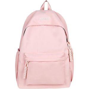 SHIBA-Sac à Dos Black, Sac à Dos Scolaire De Couleur Solide, Sacs d'école De Voyage Causal, Adolescent Rétro Sac à Dos De Loisirs [4 - Neuf