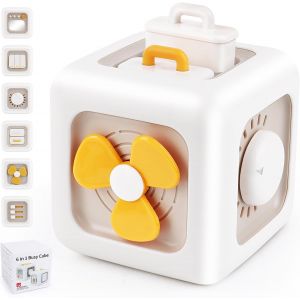 KAL-6 En 1 Cube D'Activité Bébé Jouet Bebe 1 An Pour Garçons Filles,Cadeau Bebe Cadeau Fille Jouet Garçon 1 An,Sensoriels Montessori Jouets Enfant,Jouets De Voyage Pour De 1 À 3 Ans - Neuf